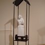 Nora Valdez, "The Immigrant," 2014, Peruvian marble and metal, 68 x 12 x 12 inches.